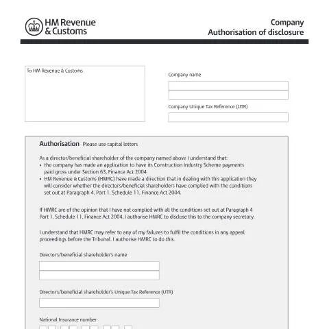 Document preview: Understanding the Authorisation of Disclosure Form for CIS — Business