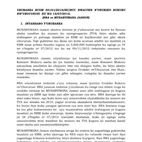 Document preview: Exploring the Legal Implications of the Musabyimana Case — Government & admin (CERFA n°musabyimana_case)