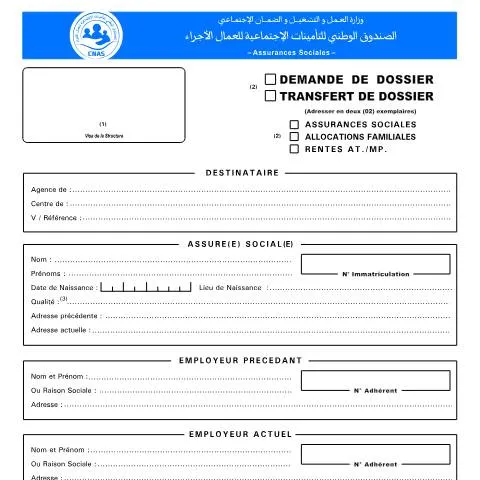 Aperçu du document Comprendre la Demande de Dossier AS 107 à la CNAS — Aides & prestations sociales (CERFA n°AS 107)