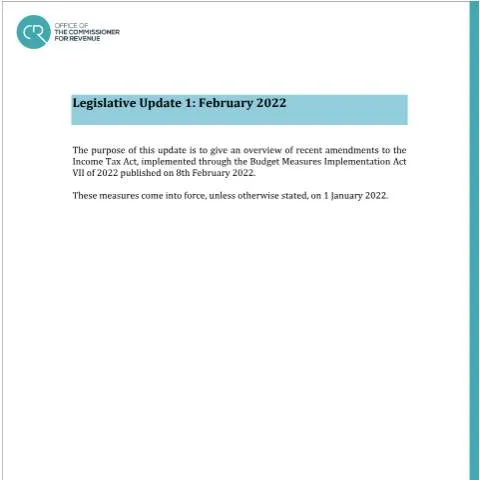 Document preview: Essential Insights from Malta's 2022 Income Tax Update — Taxes (CERFA n°update-1---february-2022)