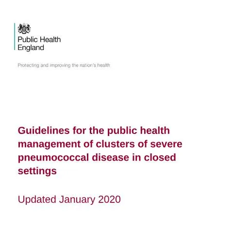 Document preview: Managing Pneumococcal Disease Outbreaks in Residential Communities — Health