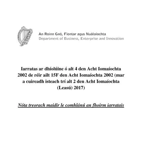 Document preview: Trade Union Exemption Application under Section 4 of the Competition — Government & admin
