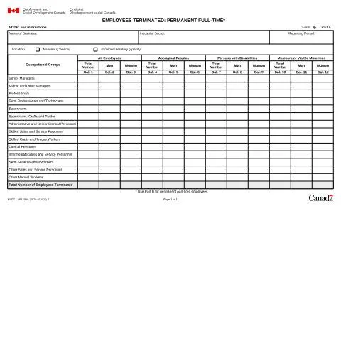 Document preview: The Role of Form 6A in Employment Equity Compliance — Work & employment (CERFA n°LAB1203A)