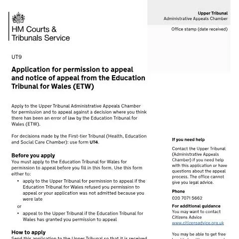Document preview: How to Appeal an Education Tribunal Decision in Wales — Legal & justice
