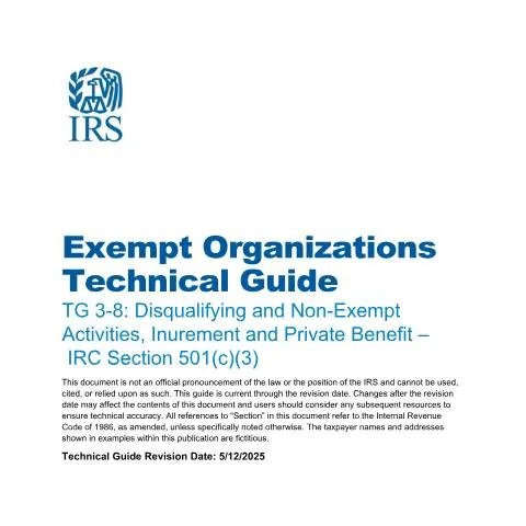 Document preview: Navigating IRS Publication 6101 for Tax-Exempt Organizations — Taxes (CERFA n°PUB-6101)