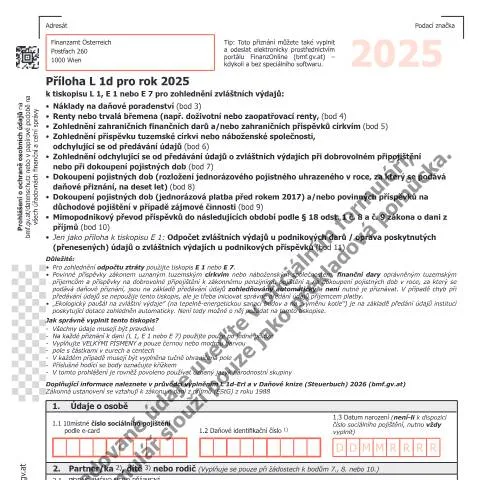 Dokumentvorschau: Wichtige Informationen zum L1d-CS Formular in Österreich — Steuern (CERFA n°L1d-CS)