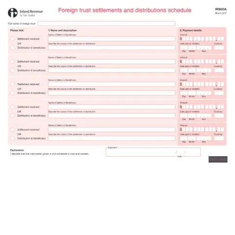 Document preview: Understanding the IR900A for Foreign Trusts — Taxes (CERFA n°IR900A)