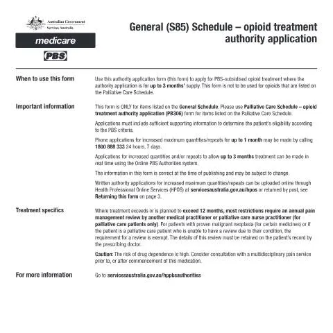 Document preview: Understanding the Opioid Treatment Authority Application Form (PB294) — Health (CERFA n°PB294)