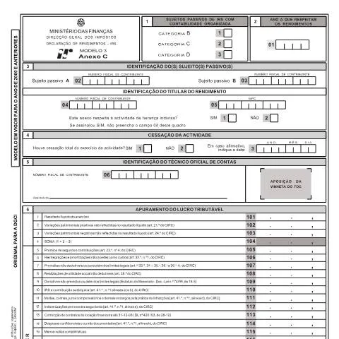 Pré-visualização do documento Entenda o Papel do Anexo C na Declaração de IRS em Portugal — Impostos