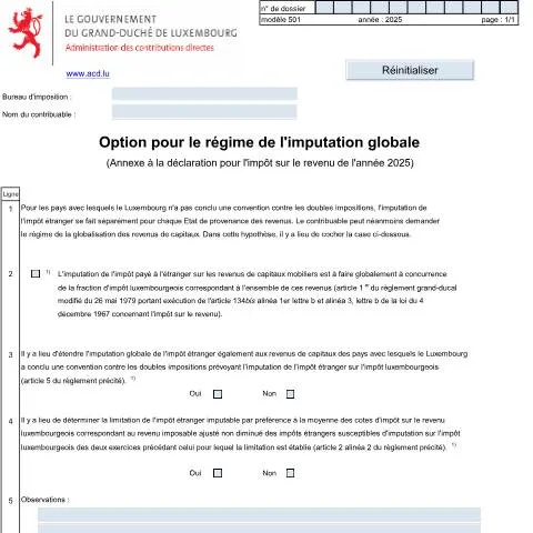 Aperçu du document Comprendre l'Annexe 501F et ses enjeux fiscaux — Démarches administratives (CERFA n°501 F)