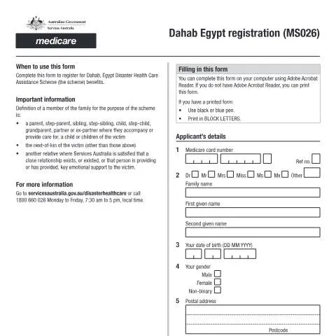 Document preview: Navigating the MS026 Dahab Egypt Registration Process — Government & admin (CERFA n°MS026)