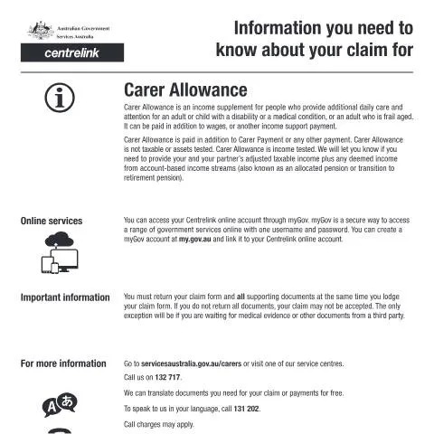 Document preview: Navigating Your Carer Allowance Claim with CI015 — Benefits & social aid (CERFA n°CI015)