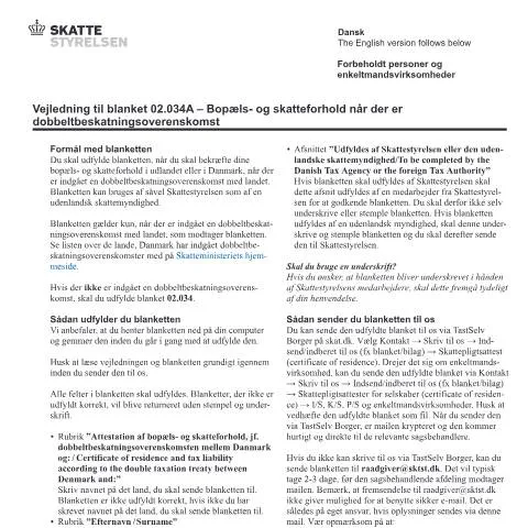 Document preview: Forstå bopæls- og skatteforhold ved dobbeltbeskatning — Skatter & skat (CERFA n°02.034)