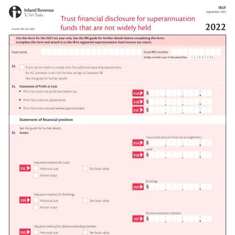 Document preview: Navigating the IR6F 2022 Form for Trust Financial Disclosure — Taxes (CERFA n°IR6F)