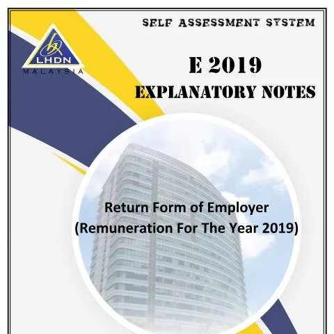 Document preview: Memahami Nota Penjelasan E 2019 untuk Majikan di Malaysia — Cukai & percukaian (CERFA n°EA)