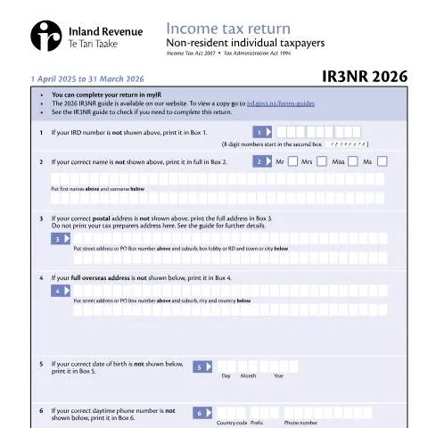 Document preview: Essential Insights on the IR3NR 2026 for Non-Residents — Taxes (CERFA n°IR3NR)