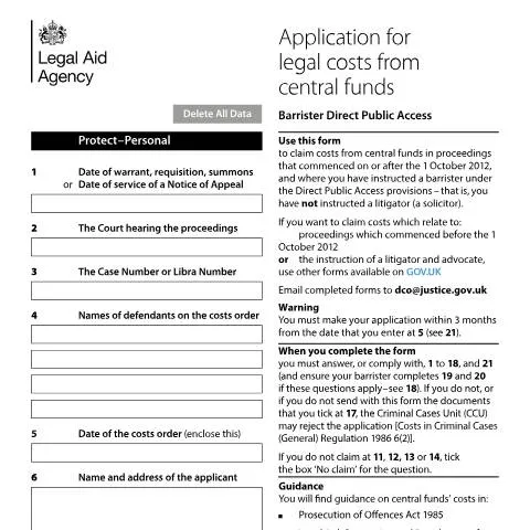 Document preview: Mastering Form 5913 for Central Funds Application — Legal & justice