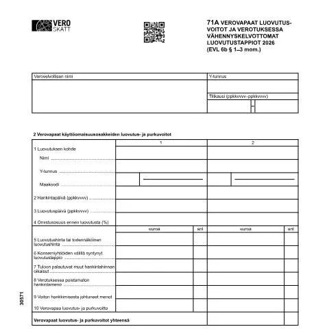 Document preview: Ymmärrä verovapaat luovutusvoitot ja luovutustappiot — Verot & verotus (CERFA n°Vero 3057)