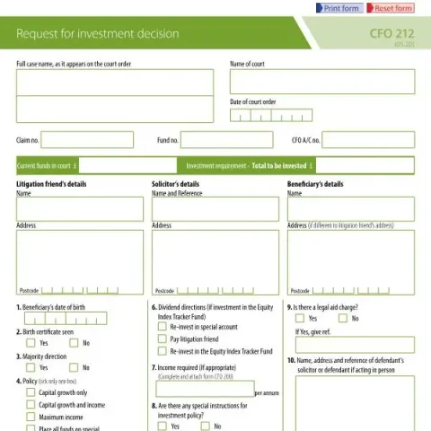 Document preview: Understanding Court Funds Investment Decision Process in the UK — Government & admin (CFO 212)