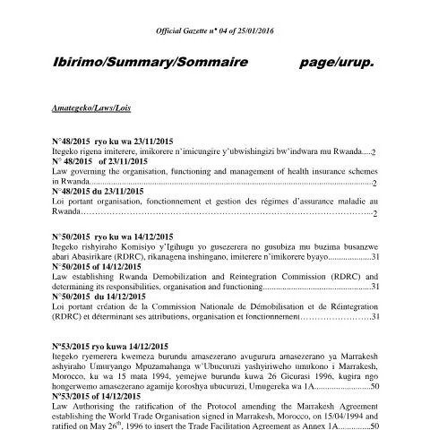 Document preview: Understanding Rwanda's Health Insurance Law: Key Insights — Legal & justice (CERFA n°itegeko_rigenga_ubwishingizi_bwindwara_mu_rwanda_y3fv5p_2c06c144df)