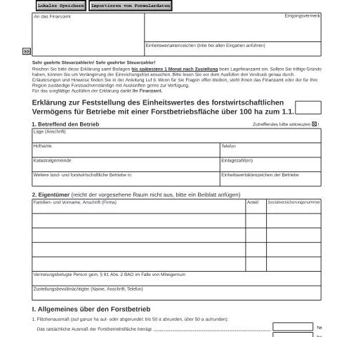 Dokumentvorschau: Luf4 Erklärung für Waldbesitzer in Österreich — Steuern (CERFA n°Luf4)