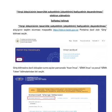 Document preview: Təsərrüfat subyektinin fəaliyyətinin onlayn dayandırılması prosesi — Vergilər & maliyyə