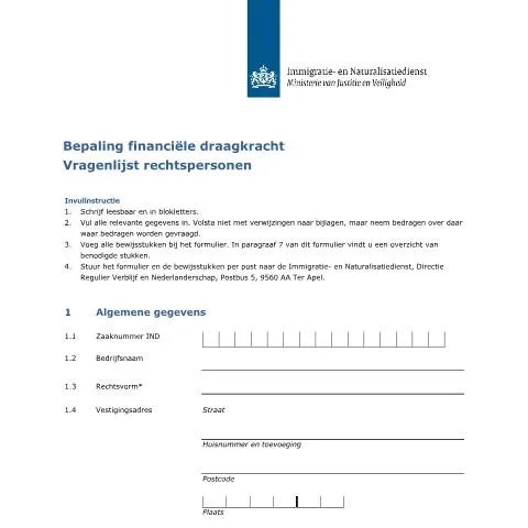 Documentvoorvertoning: Belang van de Vragenlijst Financiële Draagkracht in Nederland — Gezin (CERFA n°1350)