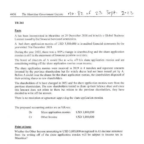 Document preview: The Importance of TR 261 in Mauritius Financial Reporting — Government & admin (TR261)