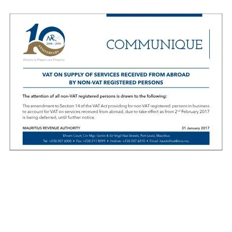 Document preview: Understanding VAT on Services from Abroad for Non-VAT Registered — Taxes (CERFA n°VATSupplyServices)