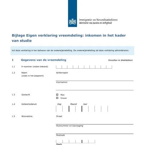 Documentvoorvertoning: De Rol van Bijlage Eigen verklaring vreemdeling 7113 voor Buitenlandse — Immigratie & visa (CERFA n°7113)