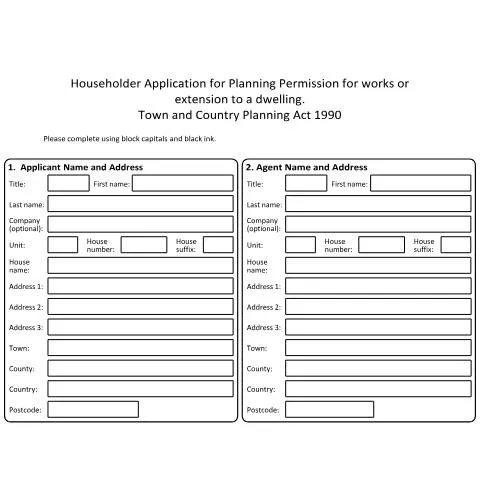 Document preview: Official Planning Application Forms and Fire Statement Templates — Government & admin