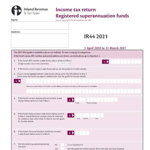 Document preview: The Importance of the IR44 for Superannuation Fund Compliance — Taxes (CERFA n°IR44)