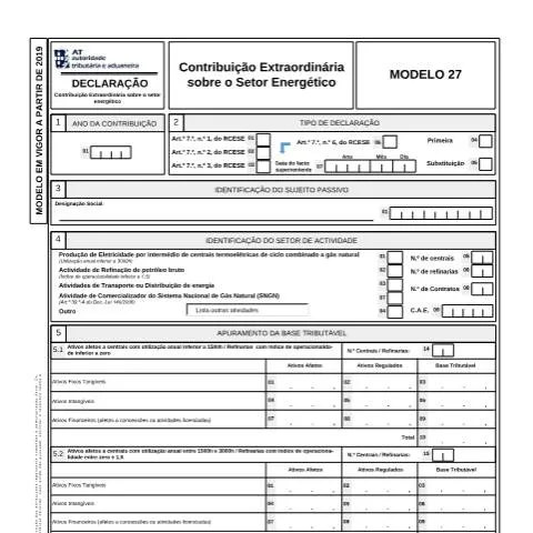 Pré-visualização do documento Entenda o Modelo 27 e sua Importância Fiscal — Impostos (CERFA n°Modelo 27)
