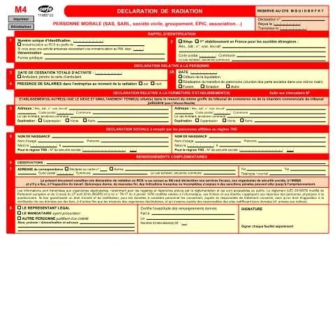 Aperçu du document Comment procéder à la radiation définitive de votre entreprise — Juridique & justice (CERFA n°11685*03)