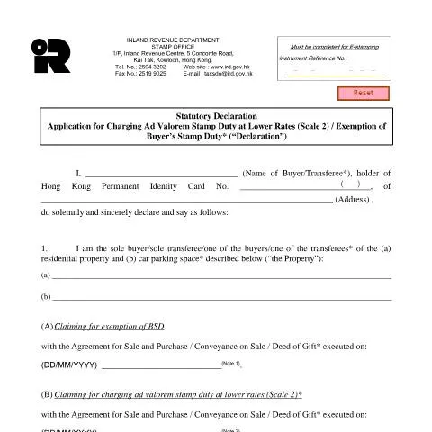 Document preview: The Importance of IRSD 131(E) for Property Buyers in Hong Kong — Property & real estate (CERFA n°IRSD 131(E))