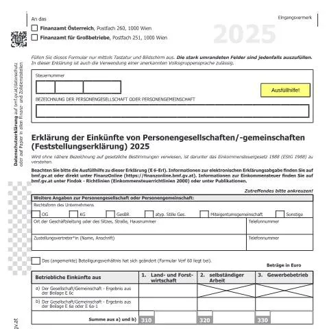 Dokumentvorschau: E6 Erklärung für Personengesellschaften 2025: Was Sie wissen müssen — Steuern (CERFA n°E6)