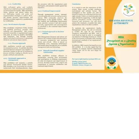 Document preview: Understanding RRA ISO 9001:2008 for Quality Management — Government & admin (CERFA n°rra_iso_9001-2008)