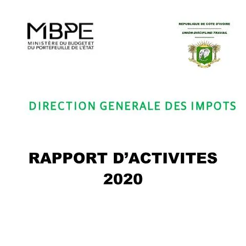 Aperçu du document Analyse des activités fiscales de la Côte d'Ivoire en 2020 — Démarches administratives