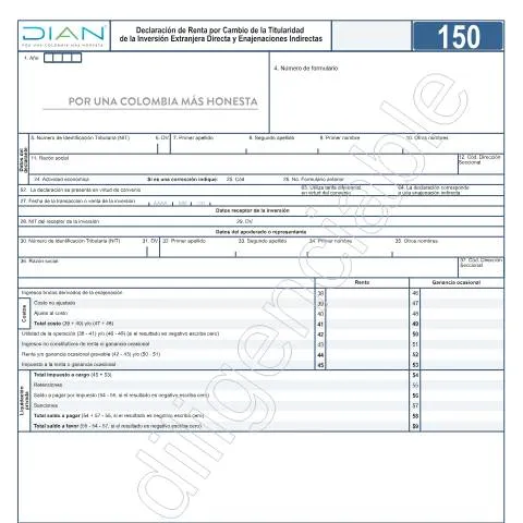 Vista previa del documento Declaración de Renta 2022 por Inversiones Extranjeras — Impuestos (CERFA n°F150-2022)
