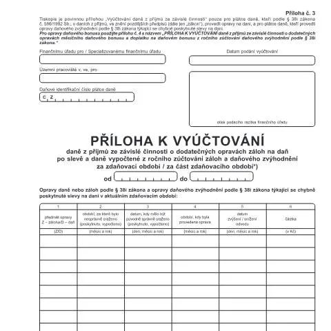 Document preview: Jak správně vyplnit přílohu 25 5490 pro daň z příjmů — Daně a fiskální záležitosti (CERFA n°25 5490)