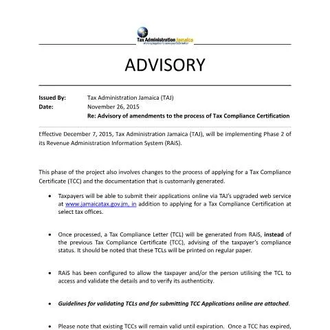 Document preview: Understanding the Updated Process for Tax Compliance Certification in — Taxes (CERFA n°Advisory+of+Amendments+to+the+Process+of+Tax+Compliance+Certification)