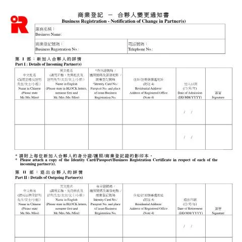 Document preview: Understanding the IRBR 64 for Partner Changes in Hong Kong — Business (CERFA n°IRBR 64*)
