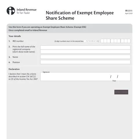 Document preview: The Importance of IR1211 for Employers in New Zealand — Work & employment (CERFA n°IR1211)