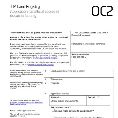 Document preview: Understanding OC2 Applications for Official Property Documents — Property & real estate