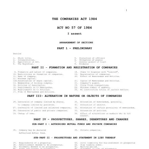 Document preview: The Role of Act 84 in Mauritius Business Establishment — Government & admin (act84)