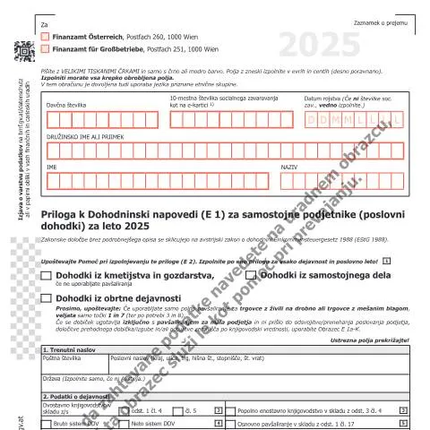 Dokumentvorschau: Wichtige Informationen zum E1a-SL Formular für 2025 — Steuern (CERFA n°E1a-SL)