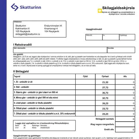 Document preview: Mikilvægi Skilagjaldsskýrslunnar TS-101 fyrir fyrirtæki — Tollur & innflutningur (CERFA n°TS-101)
