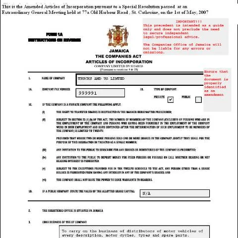 Document preview: A Comprehensive Guide to the Amended Article of Incorporation — Legal & justice (CERFA n°(Precedent) Amended Article of Incorporation (2004 Act)  with company as subscribers)
