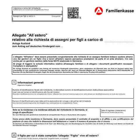 Dokumentvorschau: Wichtige Informationen zum KG 51-i-Anlage Ausland Formular — Familie (CERFA n°kg51-i-anlageausland_ba032420)