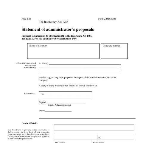 Document preview: Key Insights on the Statement of Administrator’s Proposals in Scotland — Taxes